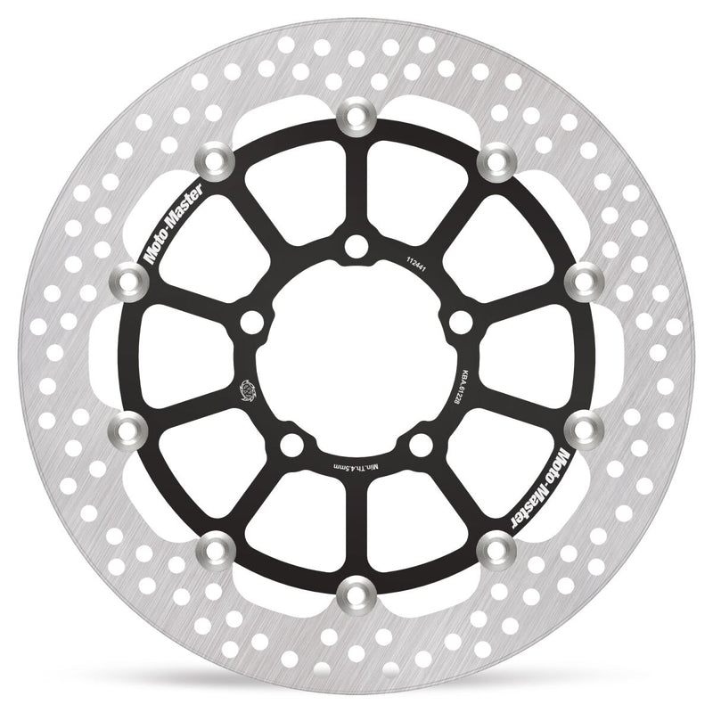 Moto-Master Halo Series Floating Rotor - Black,  Silver - Two Piece (Floating) - 112441