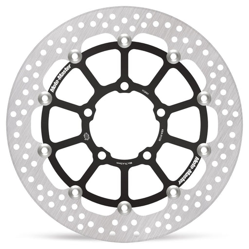 Moto-Master Halo Series Floating Rotor - Black,  Silver - Two Piece (Floating) - 112441