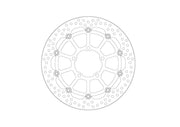 Moto-Master Halo Series Floating Rotor - Black,  Silver - Two Piece (Floating) - 112441