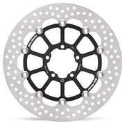 Moto-Master Halo Series Floating Racing Rotor - Black,  Silver - Two Piece (Floating) - 112431
