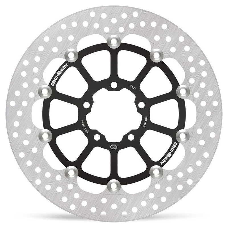 Moto-Master Halo Series Floating Racing Rotor - Black,  Silver - Two Piece (Floating) - 112431