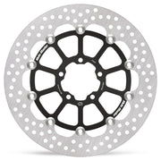 Moto-Master Halo Series Floating Racing Rotor - Black,  Silver - Two Piece (Floating) - 112431