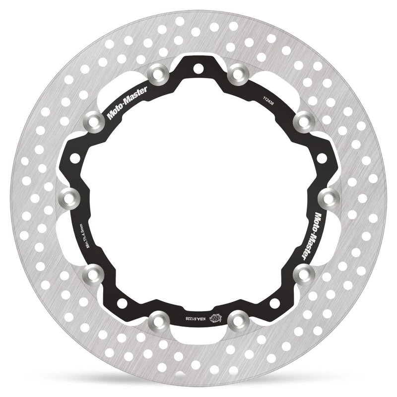 Moto-Master Halo Series Floating Racing Rotor - Black,  Silver - Two Piece (Floating) - 112438