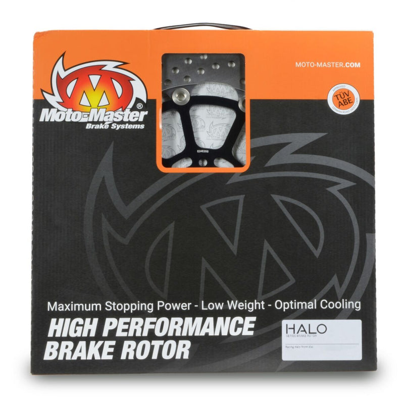 Moto-Master Halo Series Floating Racing Rotor - Black,  Silver - Two Piece (Floating) - 112438