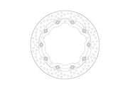 Moto-Master Halo Series Floating Racing Rotor - Black,  Silver - Two Piece (Floating) - 112438