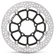 Moto-Master Halo Series Floating Racing Rotor - Black,  Silver - Two Piece (Floating) - 112444