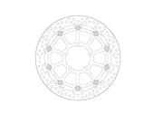 Moto-Master Halo Series Floating Racing Rotor - Black,  Silver - Two Piece (Floating) - 112444