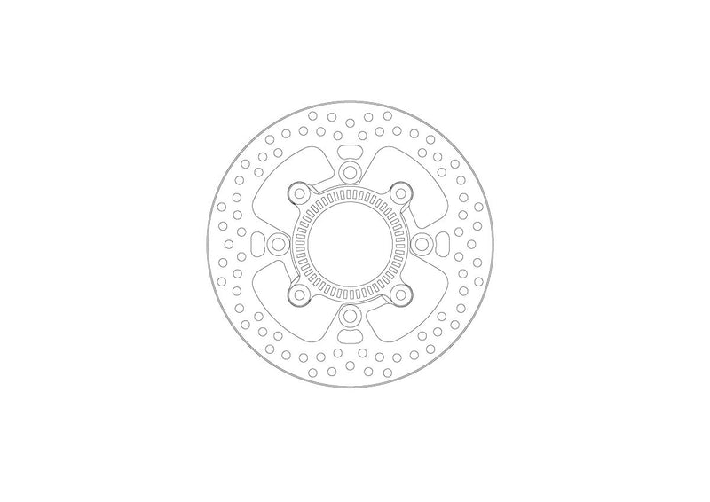 Moto-Master Halo Series Fixed Rotor - Silver - One Piece (Fixed) - 110978