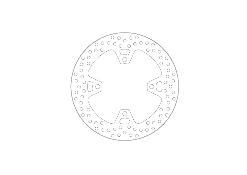 Moto-Master Halo Series Fixed Rotor - Silver - One Piece (Fixed) - 110980