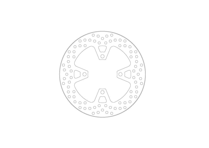 Moto-Master Halo Series Fixed Rotor - Silver - One Piece (Fixed) - 110982