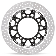 Moto-Master HALO series T-Floater brake rotor - Black,  Silver,  Stainless Steel - Two Piece (Floating) - 116137