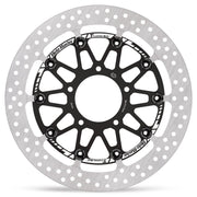 Moto-Master HALO series T-Floater brake rotor - Black,  Silver,  Stainless Steel - Two Piece (Floating) - 116139
