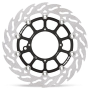 Moto-Master Flame Series Floating Rotor - Black,  Silver - Two Piece (Floating) - 112425