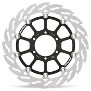 Moto-Master FLAME Floating Alu Brake Disc - Black,  Silver - Two Piece (Floating) - 113212