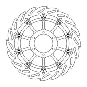 Moto-Master FLAME Floating Alu Brake Disc - Black,  Silver - Two Piece (Floating) - 113212