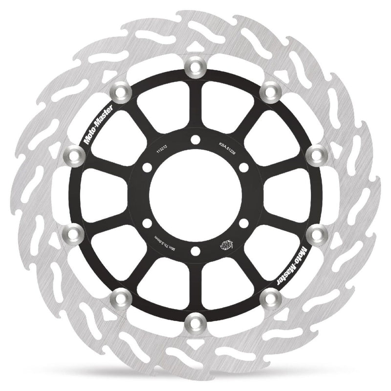 Moto-Master FLAME Floating Alu Brake Disc - Black,  Silver - Two Piece (Floating) - 113213