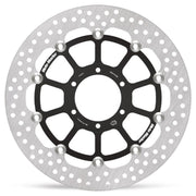 Moto-Master Halo Series Floating Racing Rotor - Black,  Silver - Two Piece (Floating) - 113214