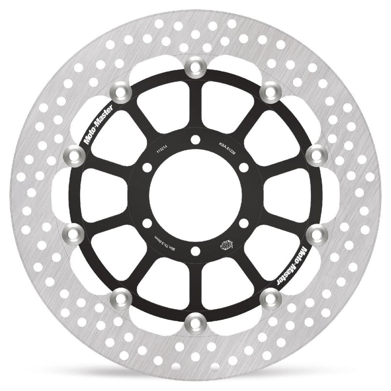 Moto-Master Halo Series Floating Racing Rotor - Black,  Silver - Two Piece (Floating) - 113214