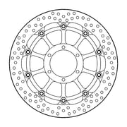 Moto-Master Halo Series Floating Racing Rotor - Black,  Silver - Two Piece (Floating) - 113214