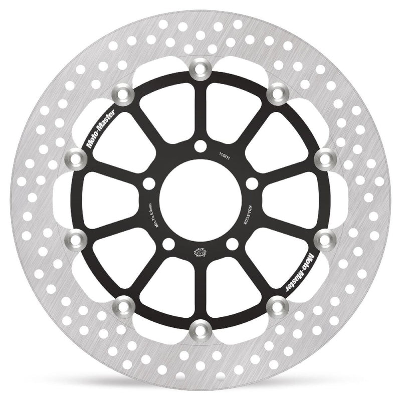 Moto-Master Halo Series Floating Racing Rotor - Black,  Silver - Two Piece (Floating) - 112211