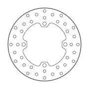 Moto-Master Halo Series Fixed Rotor - Round - Silver,  Stainless Steel - One Piece (Fixed)