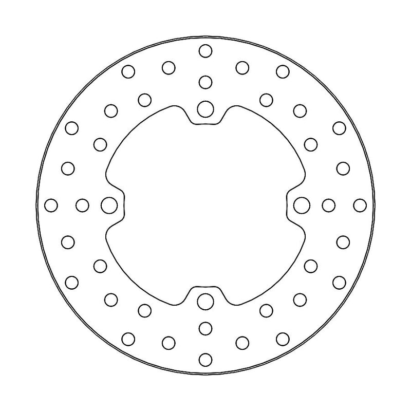 Moto-Master Halo Series Fixed Rotor - Round - Silver,  Stainless Steel - One Piece (Fixed)