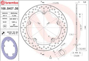 Brembo BRAKE ROTOR FIXED SERIE ORO PRIME LINE - Silver, Stainless Steel, One Piece (Fixed) - 168B407D6