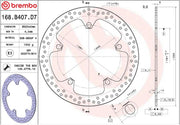 Brembo BRAKE ROTOR FIXED SERIE ORO PRIME LINE - Silver, Stainless Steel, One Piece (Fixed) - 168B407D7