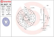 Brembo BRAKE ROTOR FIXED SERIE ORO PRIME LINE - Silver, Stainless Steel, One Piece (Fixed) - 68B40718