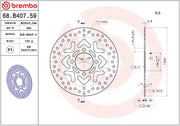 Brembo BRAKE ROTOR FIXED SERIE ORO PRIME LINE - Silver, Stainless Steel, One Piece (Fixed) - 68B40759