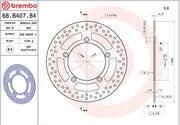 Brembo BRAKE ROTOR FIXED SERIE ORO PRIME LINE - Silver, Stainless Steel, One Piece (Fixed) - 68B407B4