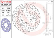 Brembo BRAKE ROTOR FIXED SERIE ORO PRIME LINE - Silver, Stainless Steel, One Piece (Fixed) - 68B407D4