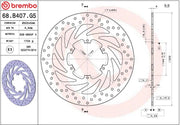 Brembo BRAKE ROTOR FIXED SERIE ORO PRIME LINE - Silver, Stainless Steel, One Piece (Fixed) - 68B407G5