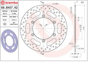 Brembo BRAKE ROTOR FIXED SERIE ORO PRIME LINE - Silver, Stainless Steel, One Piece (Fixed) - 68B407K2