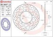 Brembo BRAKE ROTOR FIXED SERIE ORO PRIME LINE - Silver, Stainless Steel, One Piece (Fixed) - 68B407L2
