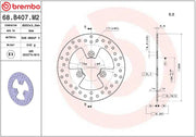 Brembo BRAKE ROTOR FIXED SERIE ORO PRIME LINE - Silver, Stainless Steel, One Piece (Fixed) - 68B407M2