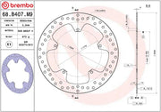 Brembo BRAKE ROTOR FIXED SERIE ORO PRIME LINE - Silver, Stainless Steel, One Piece (Fixed) - 68B407M9