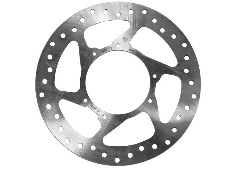 Brembo BRAKE ROTOR FIXED SERIE ORO PRIME LINE - Silver, Stainless Steel, One Piece (Fixed) - 68B407N3