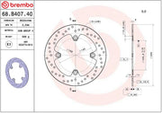 Brembo BRAKE ROTOR FIXED SERIE ORO PRIME LINE - Silver, Stainless Steel, One Piece (Fixed) - 68B40740