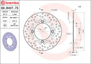 Brembo BRAKE ROTOR FIXED SERIE ORO PRIME LINE - Silver, Stainless Steel, One Piece (Fixed) - 68B40775