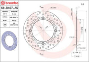 Brembo BRAKE ROTOR FIXED SERIE ORO PRIME LINE - Silver, One Piece (Fixed) - 68B407A5