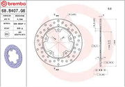 Brembo BRAKE ROTOR FIXED SERIE ORO PRIME LINE - Silver, Stainless Steel, One Piece (Fixed) - 68B407G6