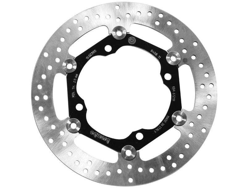 Brembo BRAKE ROTOR FLOATING SERIE ORO PRIME LINE - Black, Silver, Stainless Steel, Two Piece (Floating) - 78B40811