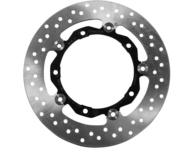 Brembo BRAKE ROTOR FLOATING SERIE ORO PRIME LINE - Black, Silver, Stainless Steel, Two Piece (Floating) - 78B40817