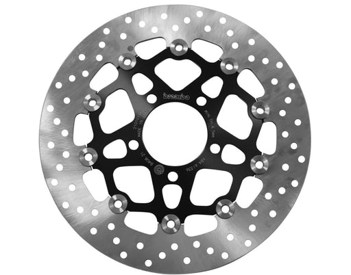 Brembo BRAKE ROTOR FLOATING SERIE ORO PRIME LINE - Black, Silver, Stainless Steel, Two Piece (Floating) - 78B40821