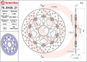 Brembo BRAKE ROTOR FLOATING SERIE ORO PRIME LINE - Black, Silver, Stainless Steel, Two Piece (Floating) - 78B40821
