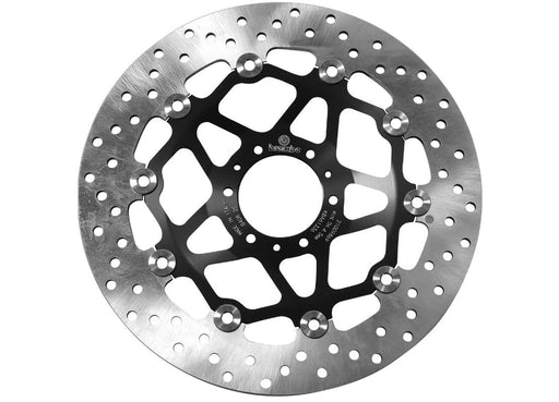 Brembo BRAKE ROTOR FLOATING SERIE ORO PRIME LINE - Black, Silver, Stainless Steel, Two Piece (Floating) - 78B40825