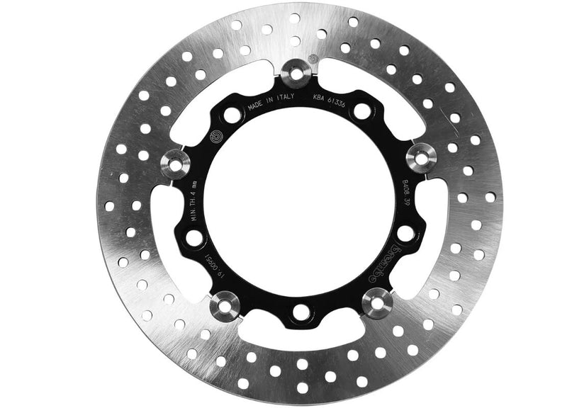 Brembo BRAKE ROTOR FLOATING SERIE ORO PRIME LINE - Black, Silver, Stainless Steel, Two Piece (Floating) - 78B40839