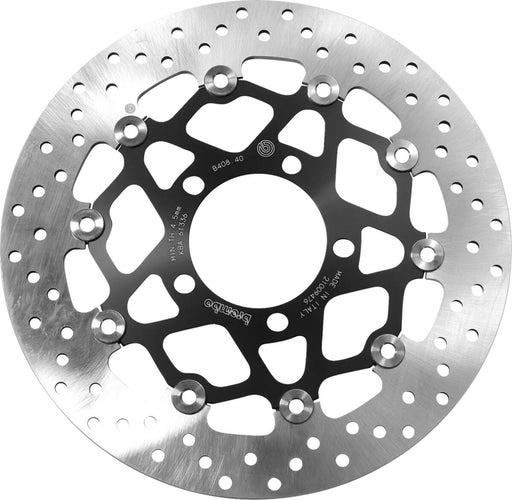 Brembo PRIME Serie Oro Floating Disc Brake Rotor - Front, Black, Silver - 78B40840