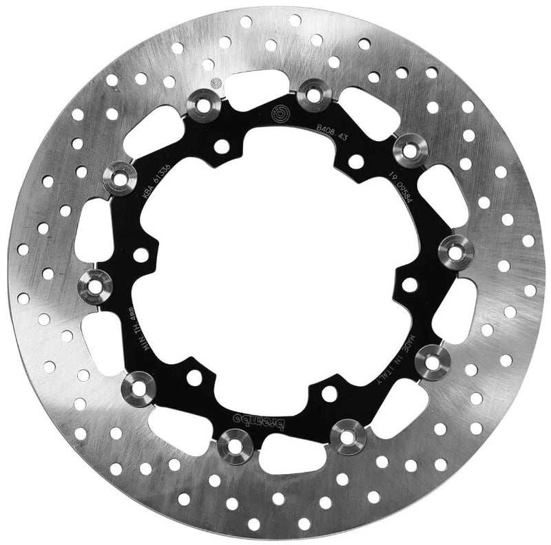 Brembo BRAKE ROTOR FLOATING SERIE ORO PRIME LINE - Black, Silver, Stainless Steel, Two Piece (Floating) - 78B40843